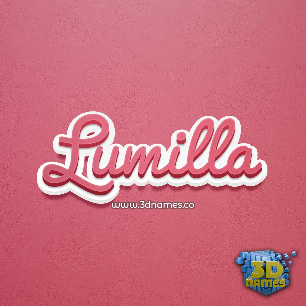 lumilla in Red Scribble style - 3D name wallpaper