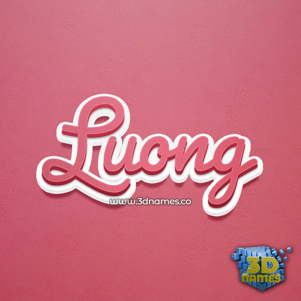 luong in Red Scribble style - 3D name wallpaper