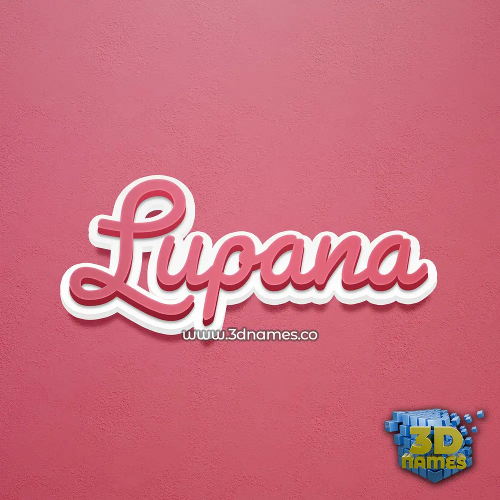 lupana in Red Scribble style - 3D name wallpaper