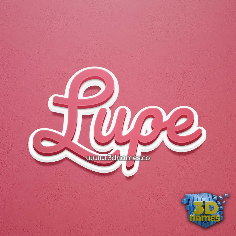 lupe in Red Scribble style - 3D name wallpaper