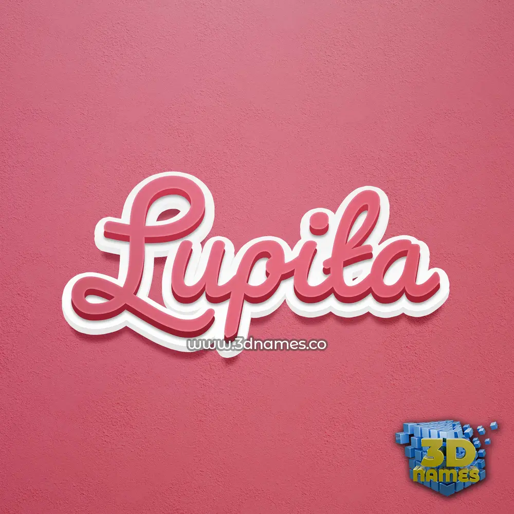 lupita in Red Scribble style - 3D name wallpaper