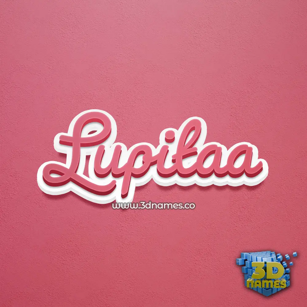 lupitaa in Red Scribble style - 3D name wallpaper
