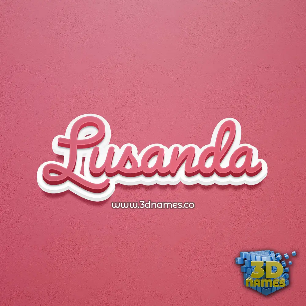 lusanda in Red Scribble style - 3D name wallpaper