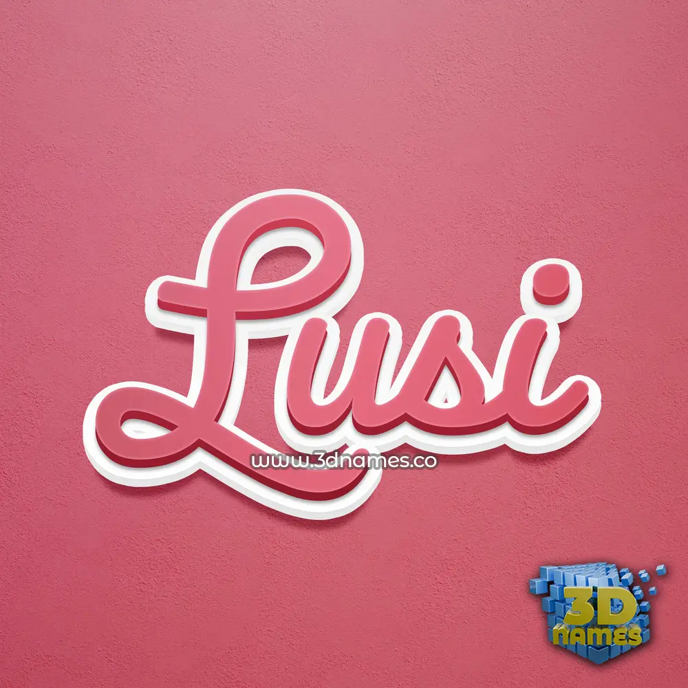 lusi in Red Scribble style - 3D name wallpaper