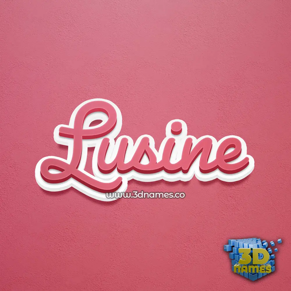 lusine in Red Scribble style - 3D name wallpaper