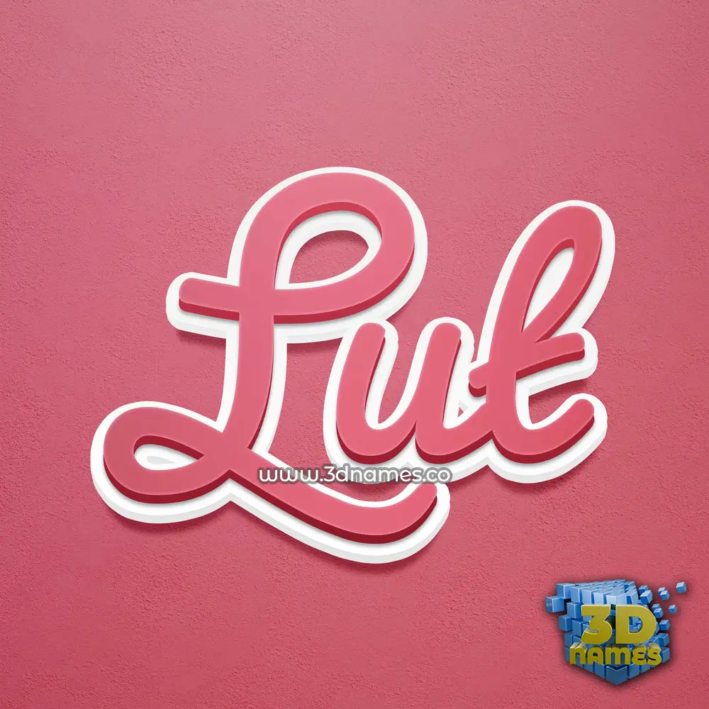 lut in Red Scribble style - 3D name wallpaper