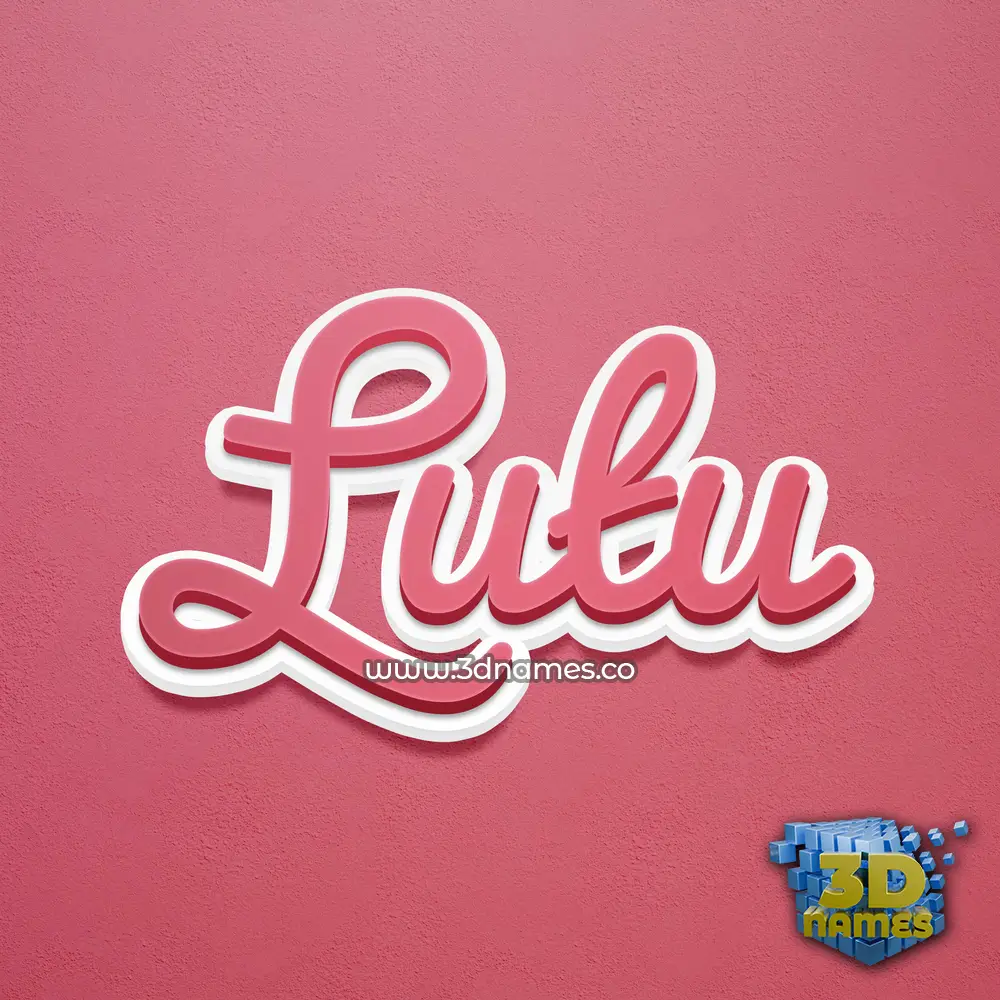 lutu in Red Scribble style - 3D name wallpaper