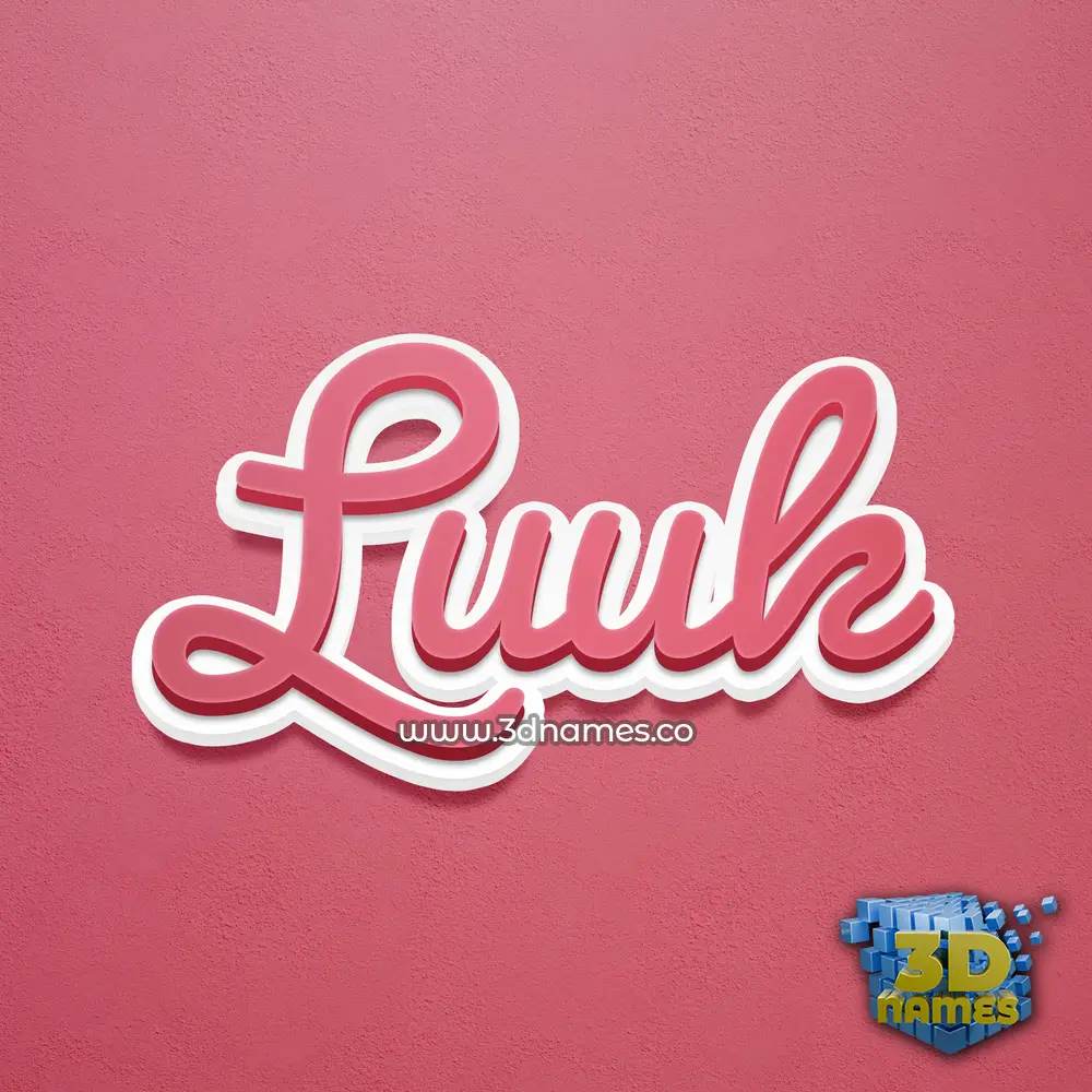 luuk in Red Scribble style - 3D name wallpaper