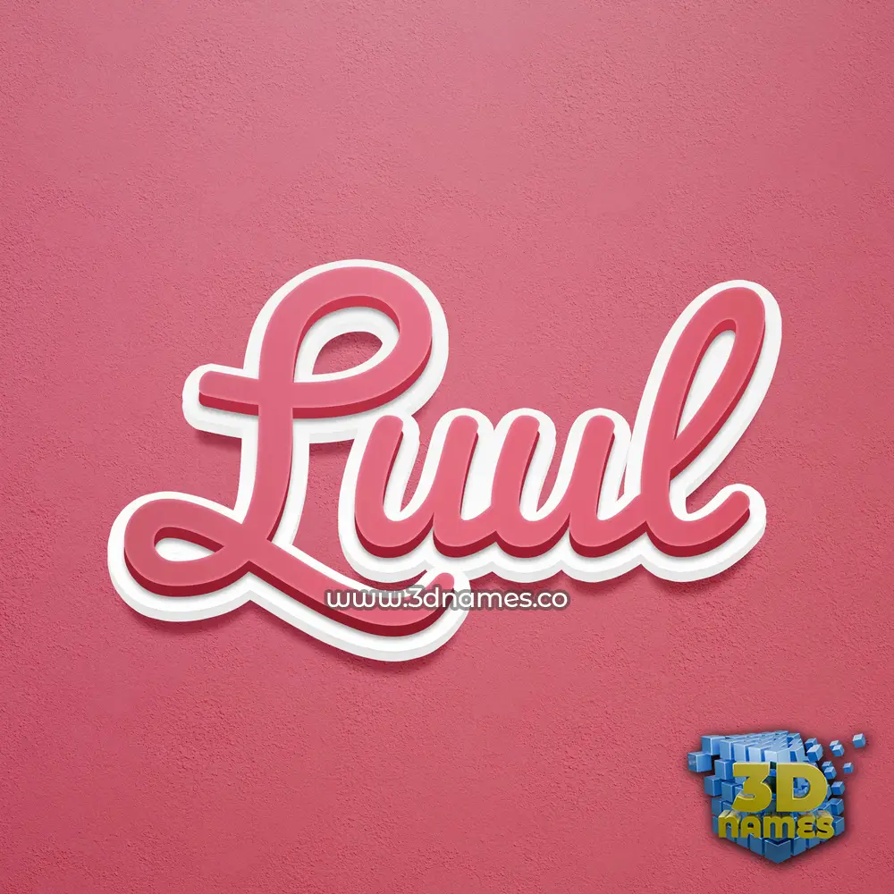 luul in Red Scribble style - 3D name wallpaper