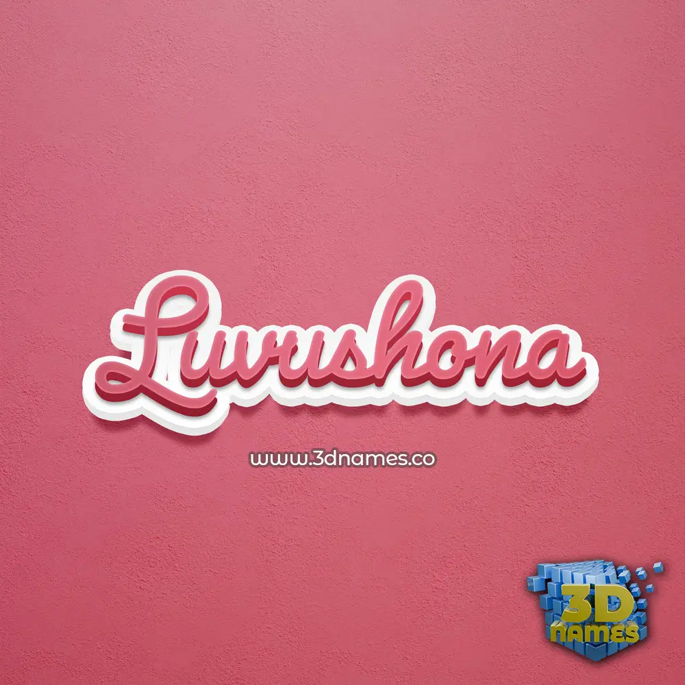 luvushona in Red Scribble style - 3D name wallpaper