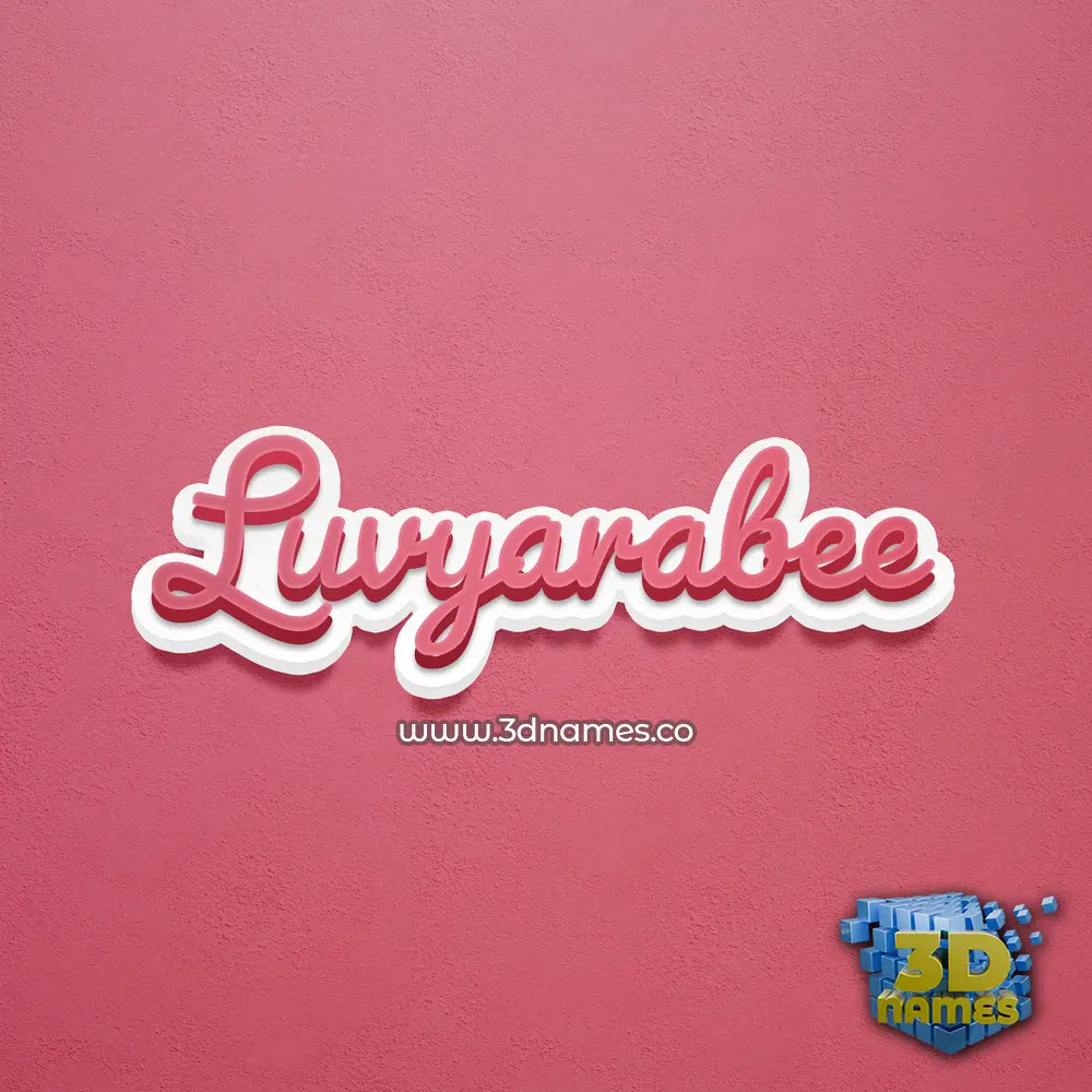 luvyarabee in Red Scribble style - 3D name wallpaper