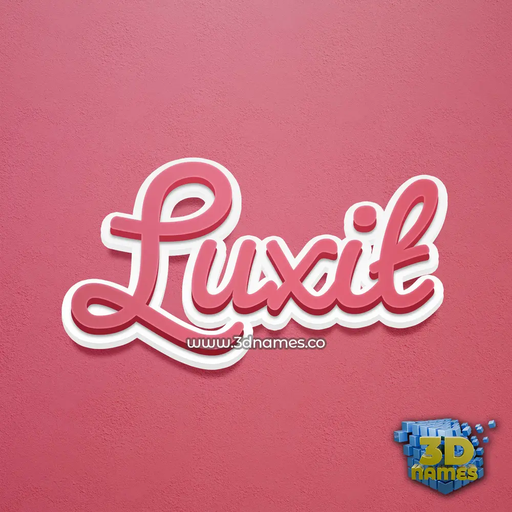 luxit in Red Scribble style - 3D name wallpaper