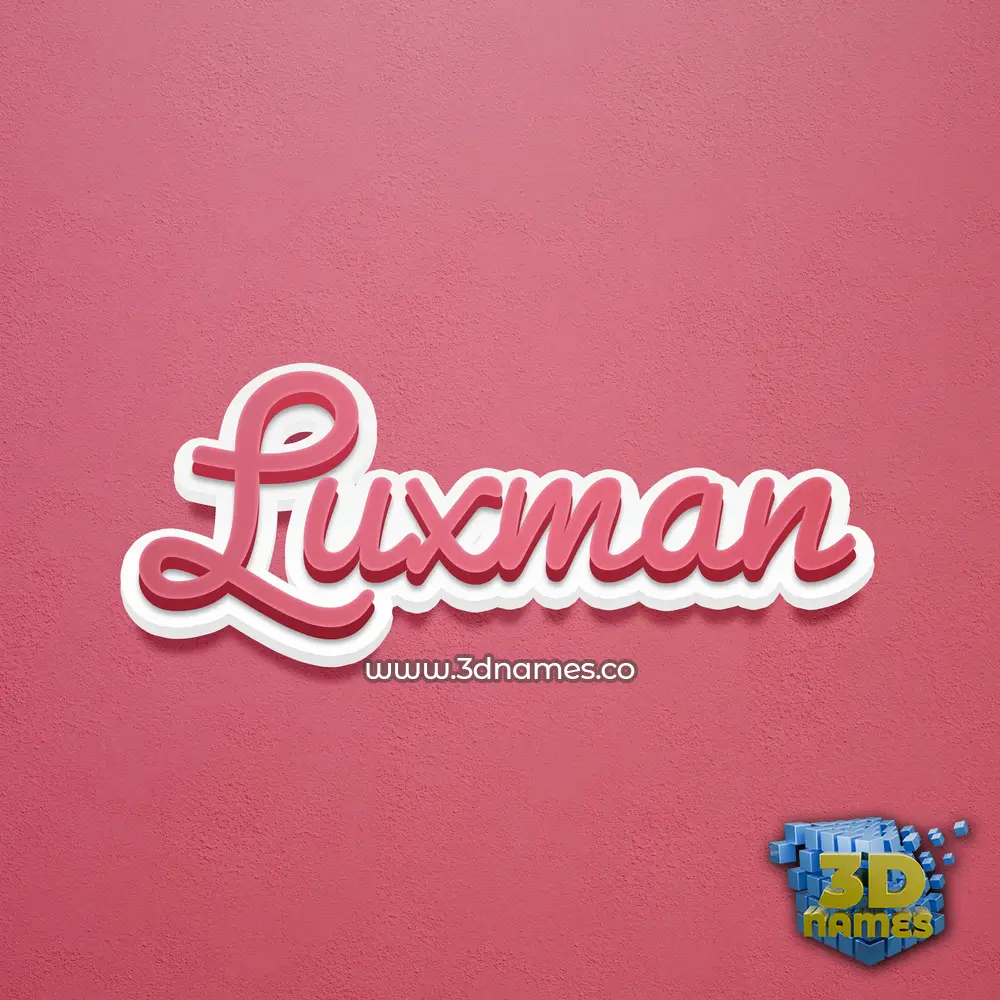 luxman in Red Scribble style - 3D name wallpaper