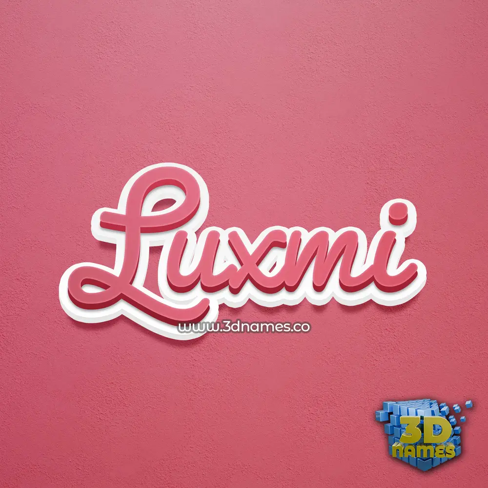 luxmi in Red Scribble style - 3D name wallpaper