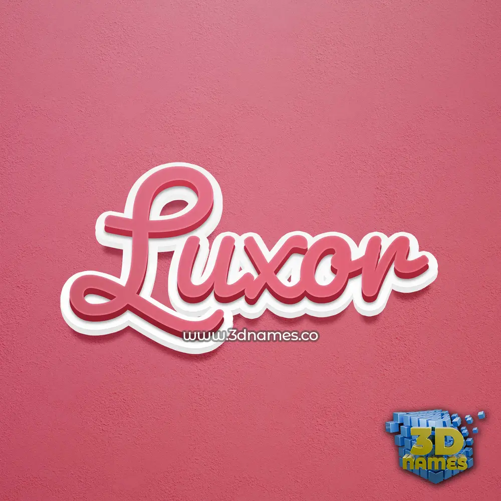 luxor in Red Scribble style - 3D name wallpaper