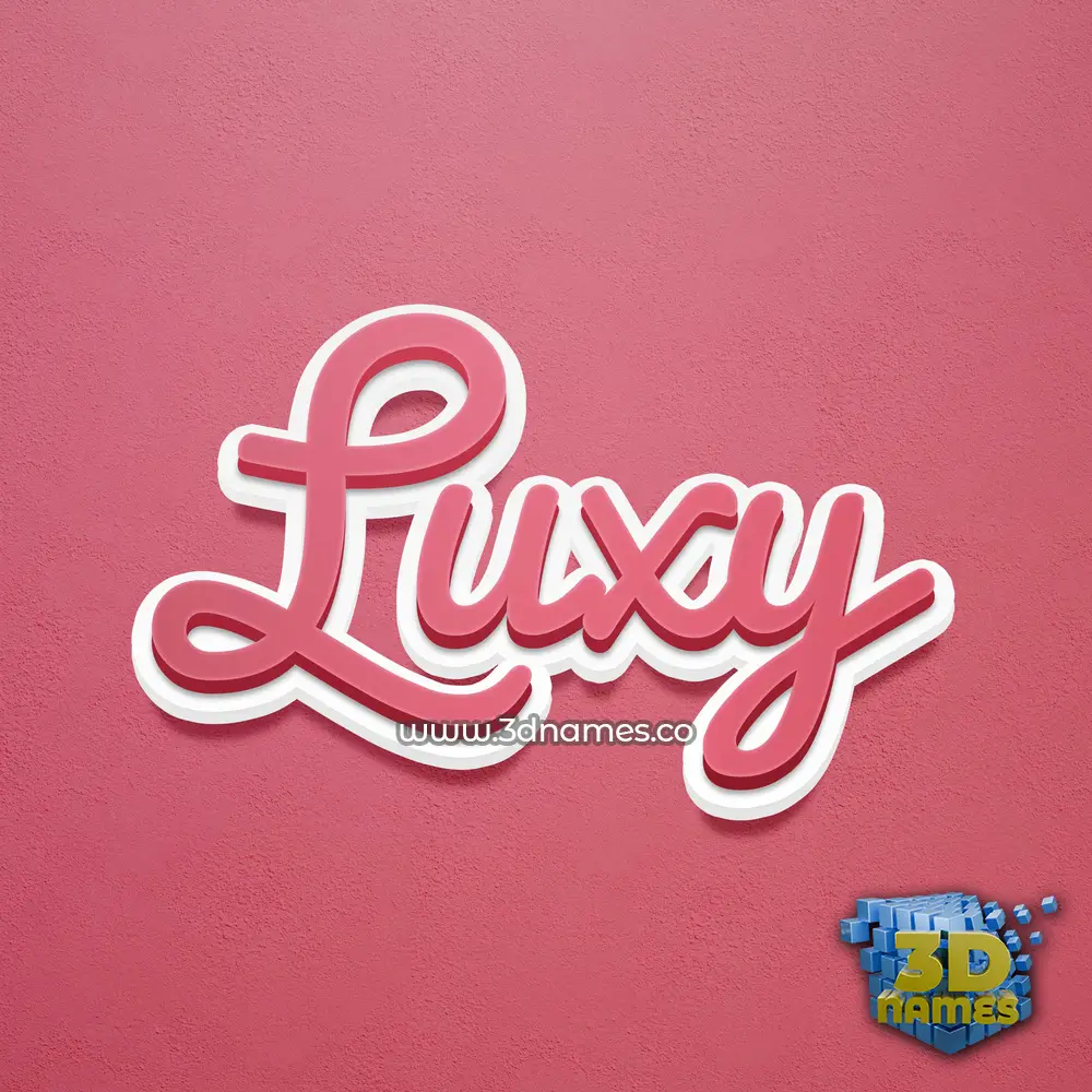 luxy in Red Scribble style - 3D name wallpaper