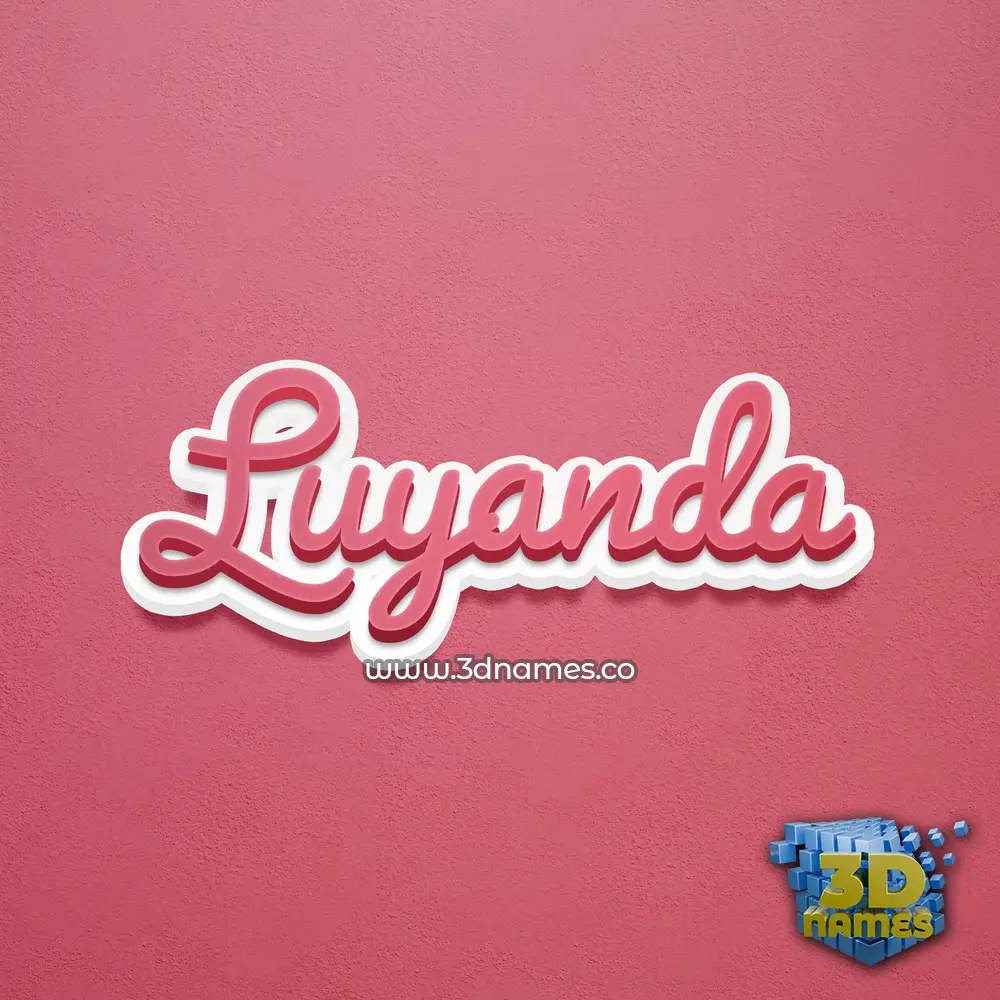 luyanda in Red Scribble style - 3D name wallpaper
