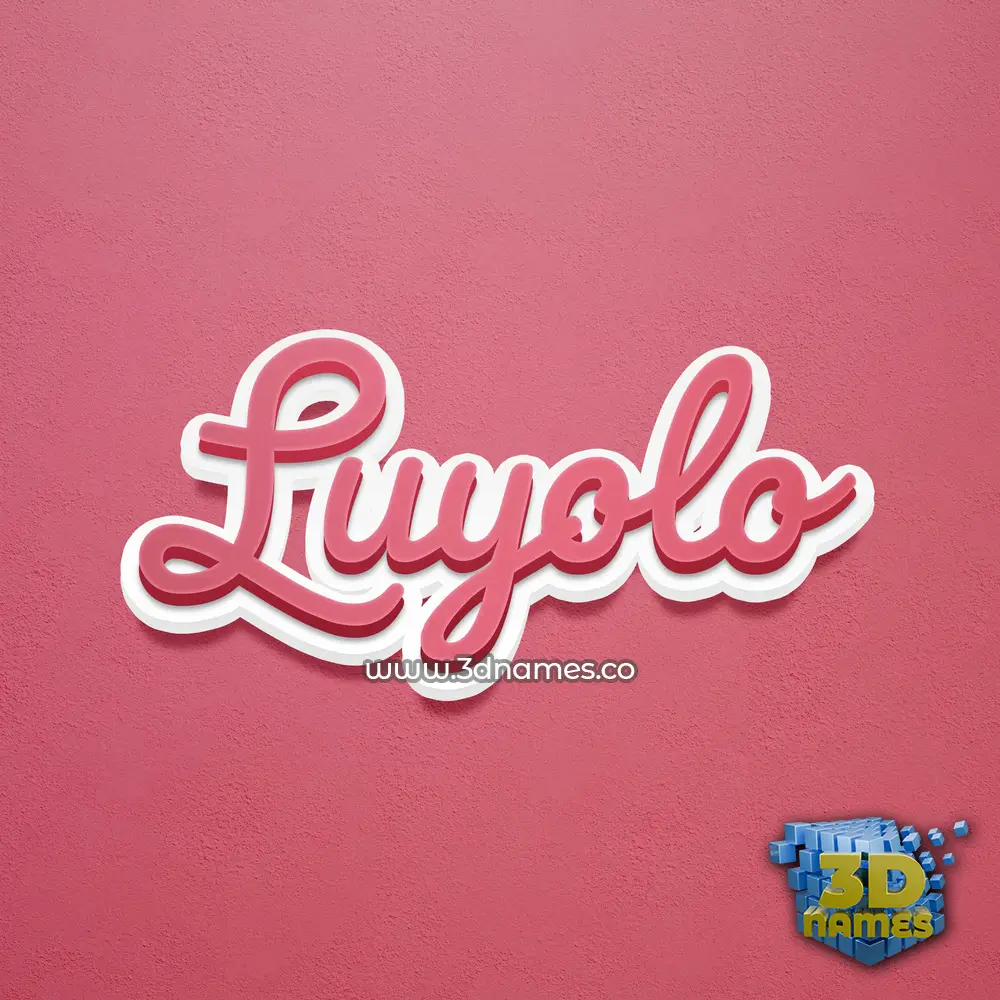 luyolo in Red Scribble style - 3D name wallpaper