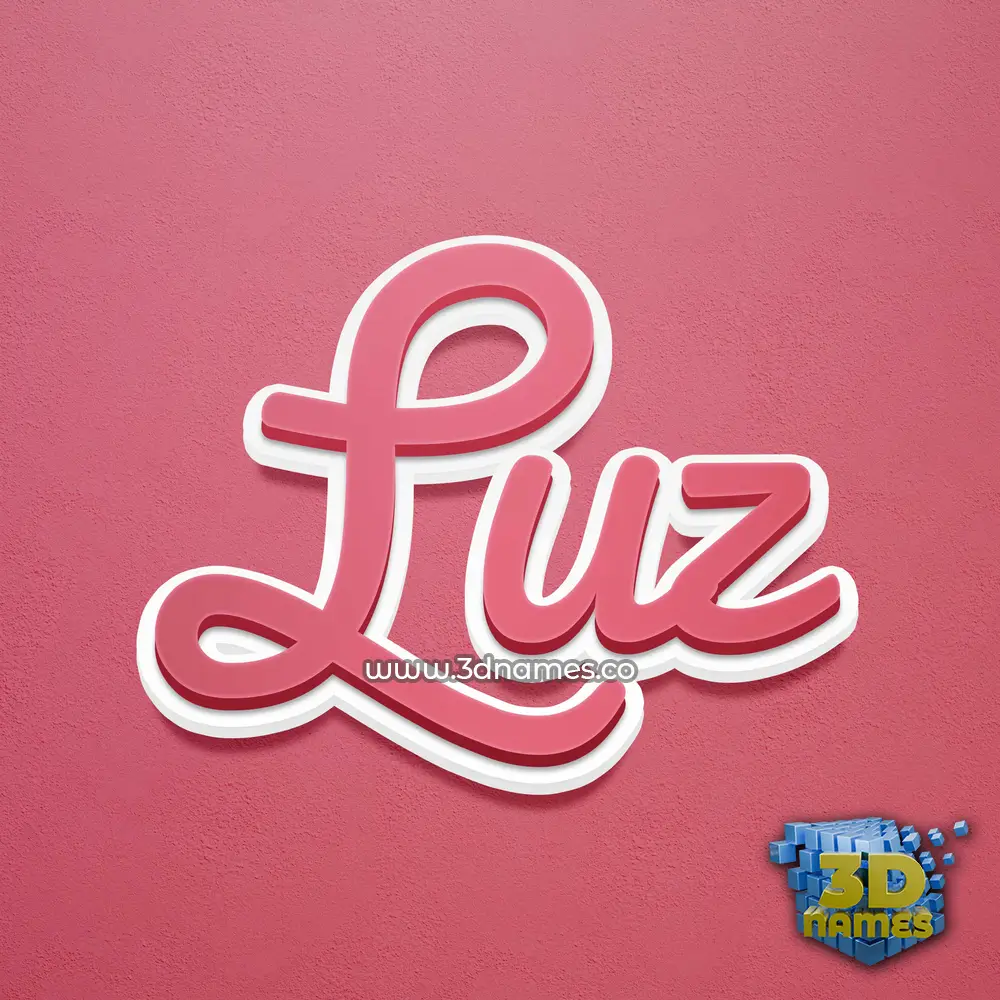 luz in Red Scribble style - 3D name wallpaper