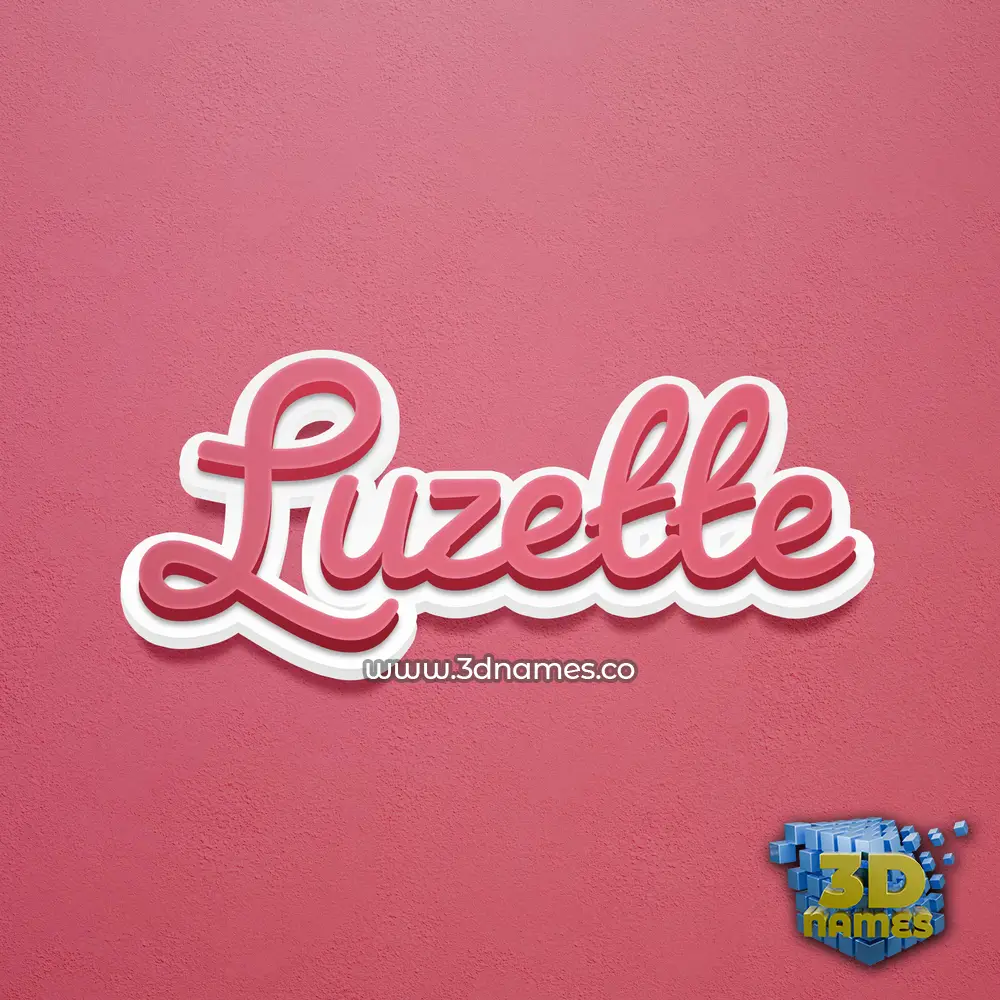 luzette in Red Scribble style - 3D name wallpaper