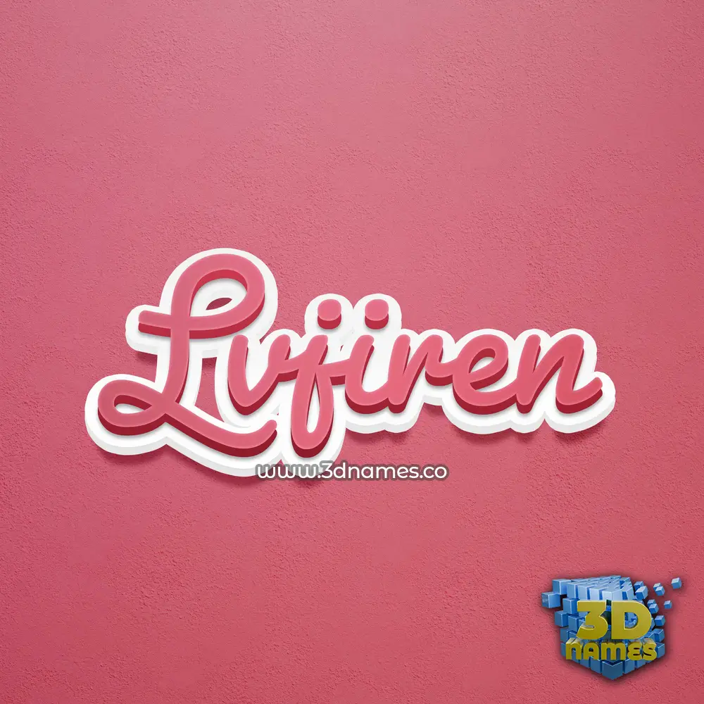 lvjiren in Red Scribble style - 3D name wallpaper