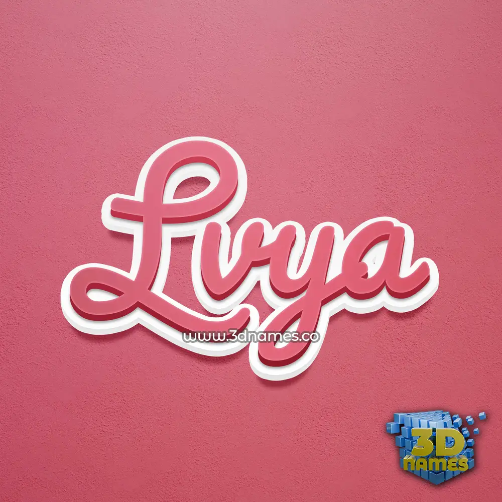 lvya in Red Scribble style - 3D name wallpaper