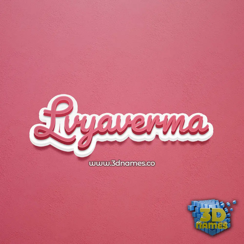 lvyaverma in Red Scribble style - 3D name wallpaper