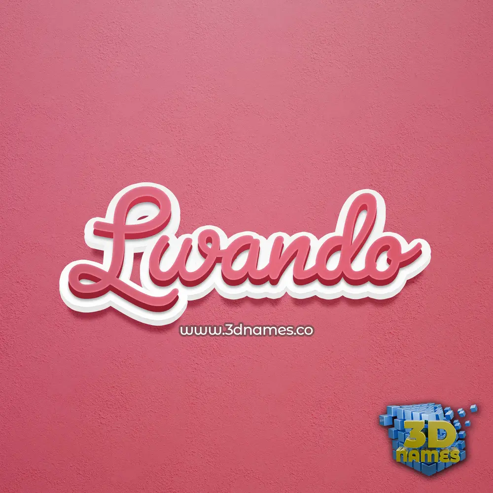 lwando in Red Scribble style - 3D name wallpaper