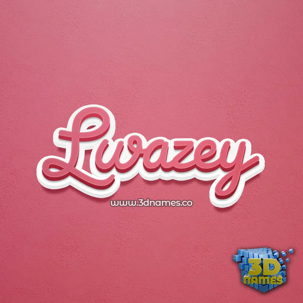 lwazey in Red Scribble style - 3D name wallpaper