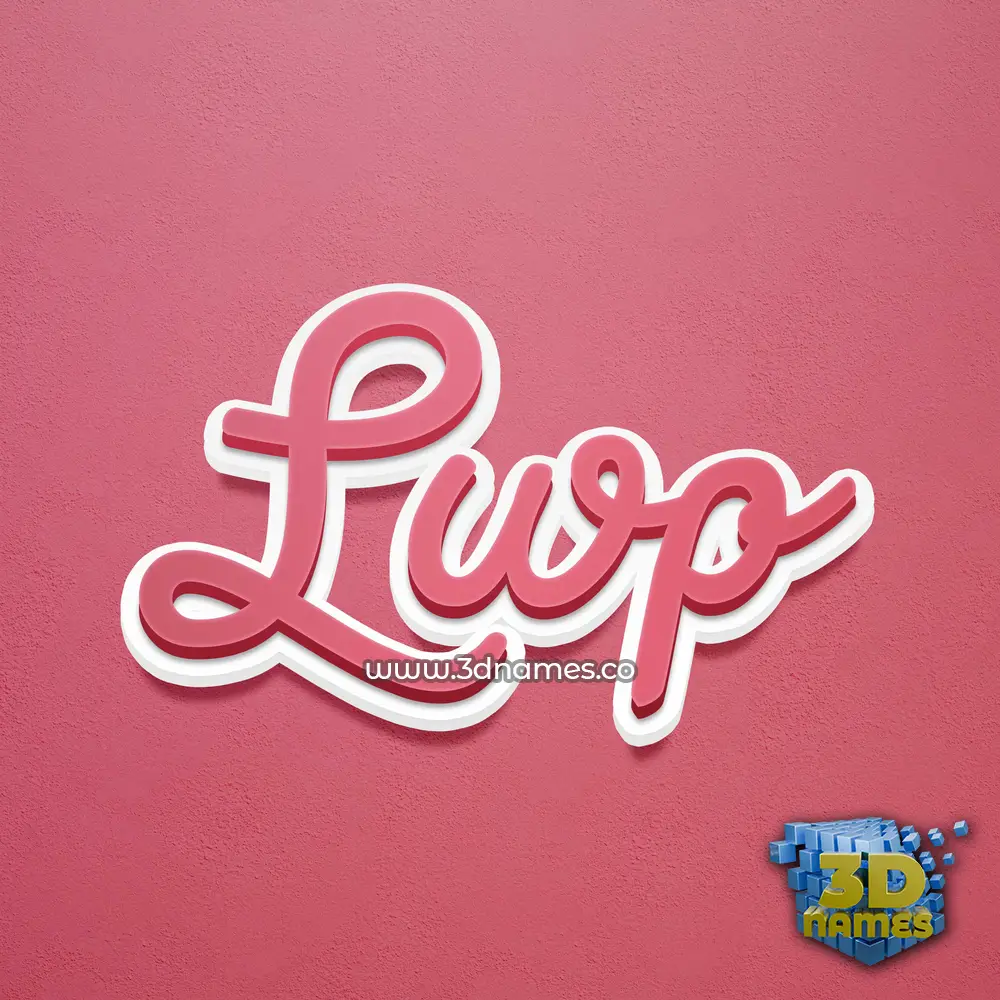 lwp in Red Scribble style - 3D name wallpaper