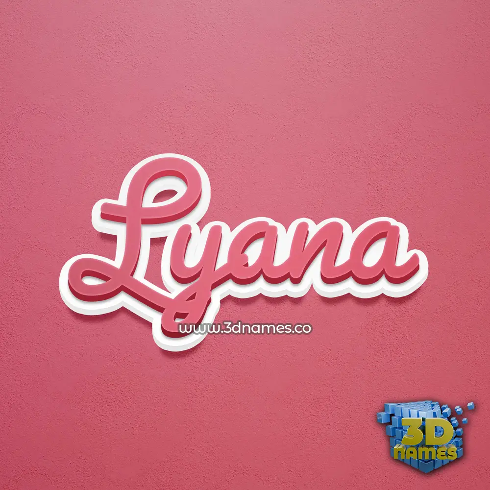 lyana in Red Scribble style - 3D name wallpaper