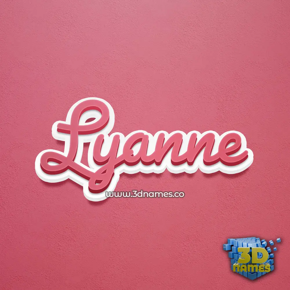 lyanne in Red Scribble style - 3D name wallpaper