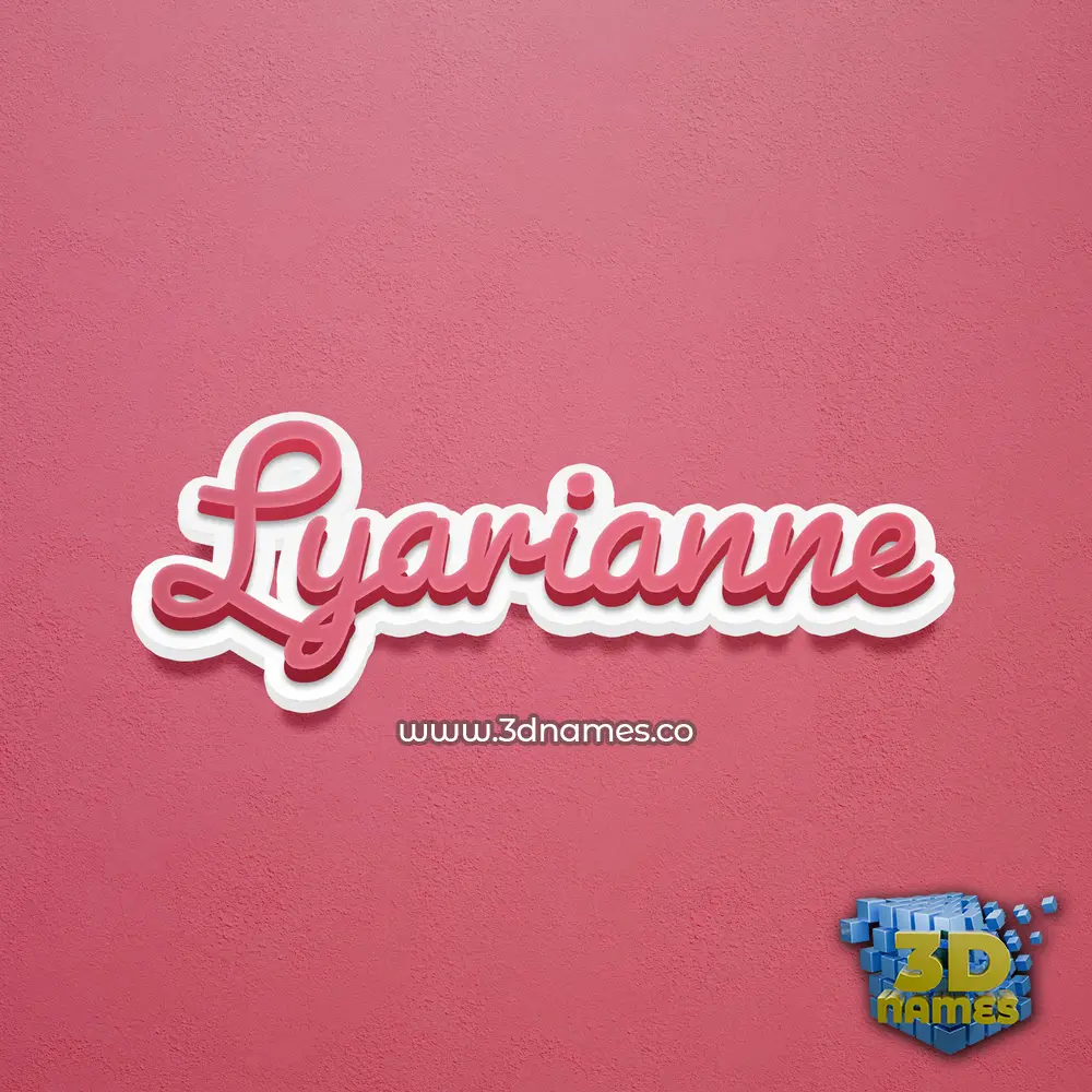 lyarianne in Red Scribble style - 3D name wallpaper
