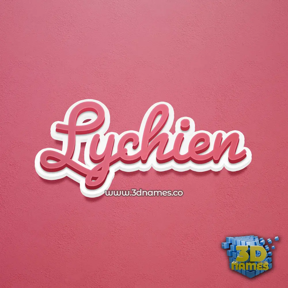 lychien in Red Scribble style - 3D name wallpaper