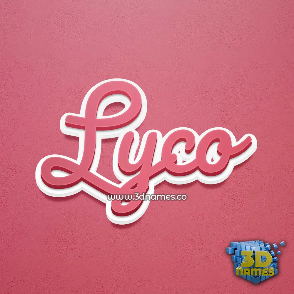 lyco in Red Scribble style - 3D name wallpaper