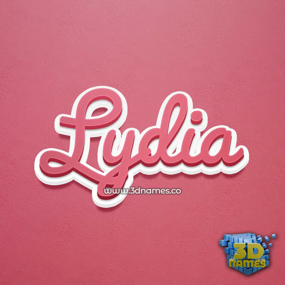 lydia in Red Scribble style - 3D name wallpaper