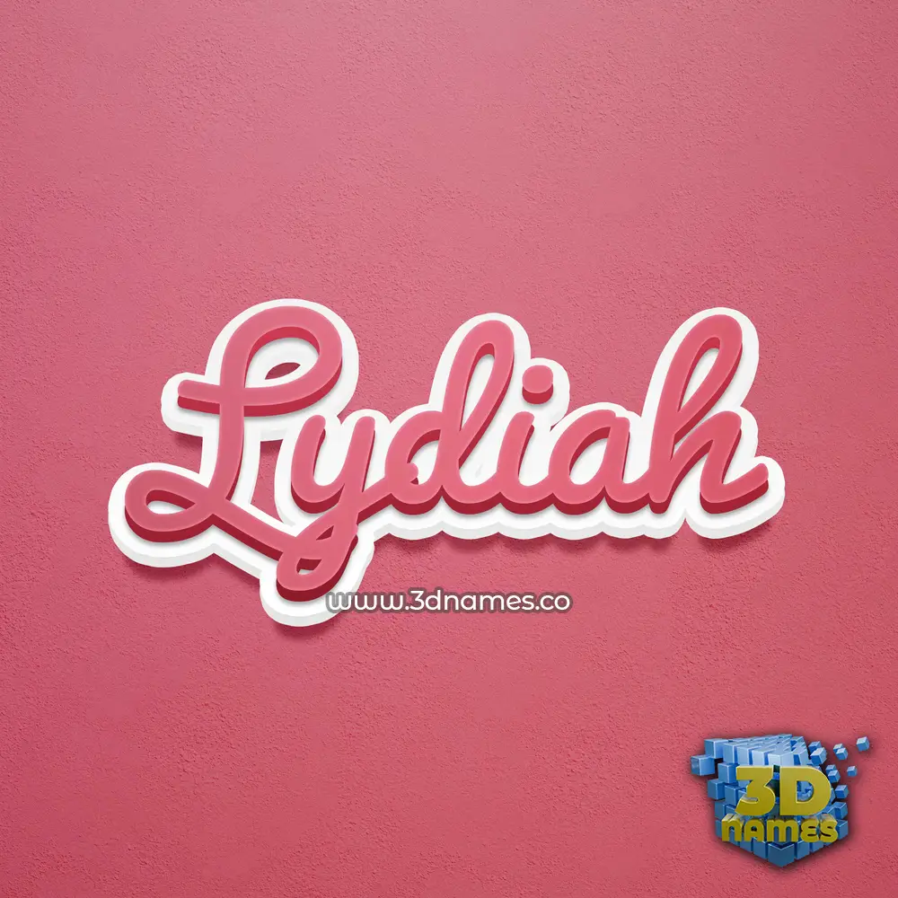 lydiah in Red Scribble style - 3D name wallpaper