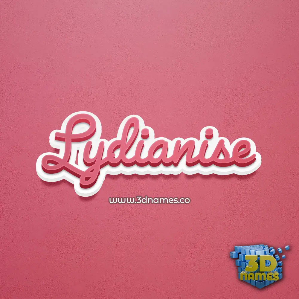 lydianise in Red Scribble style - 3D name wallpaper