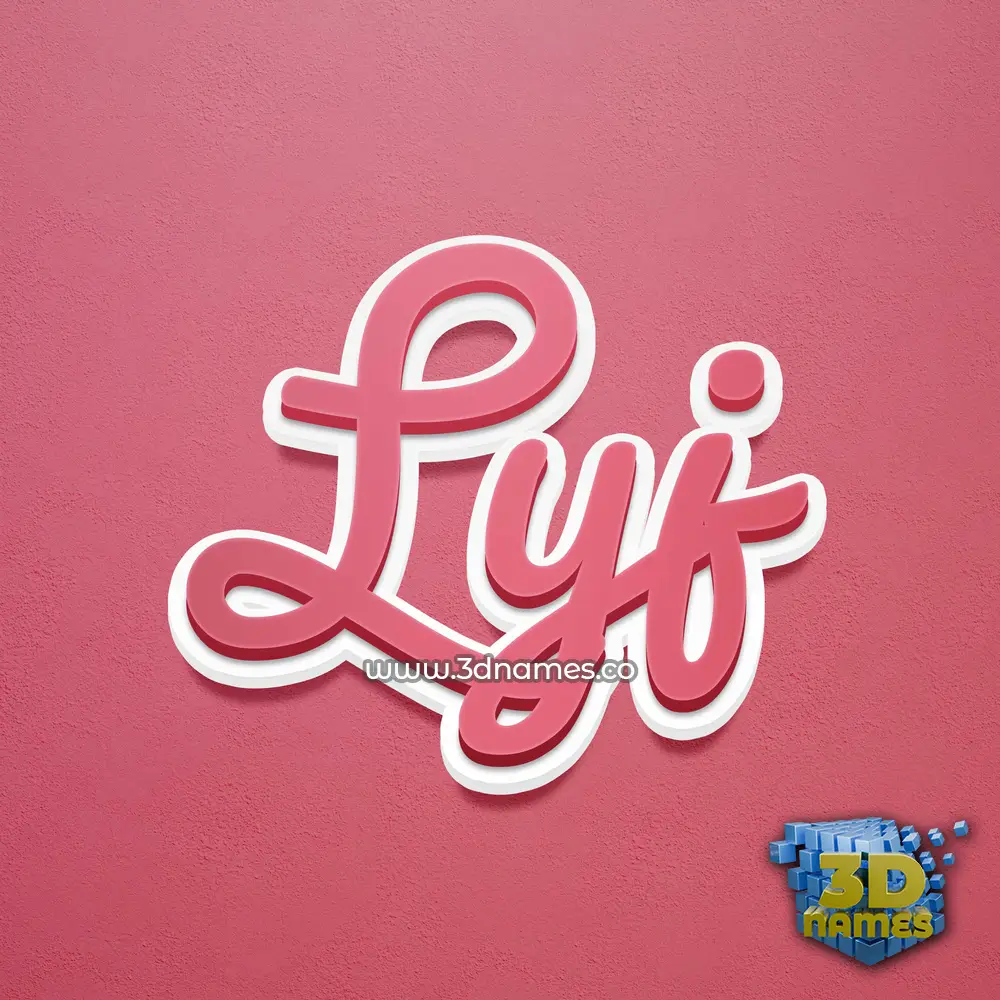 lyj in Red Scribble style - 3D name wallpaper