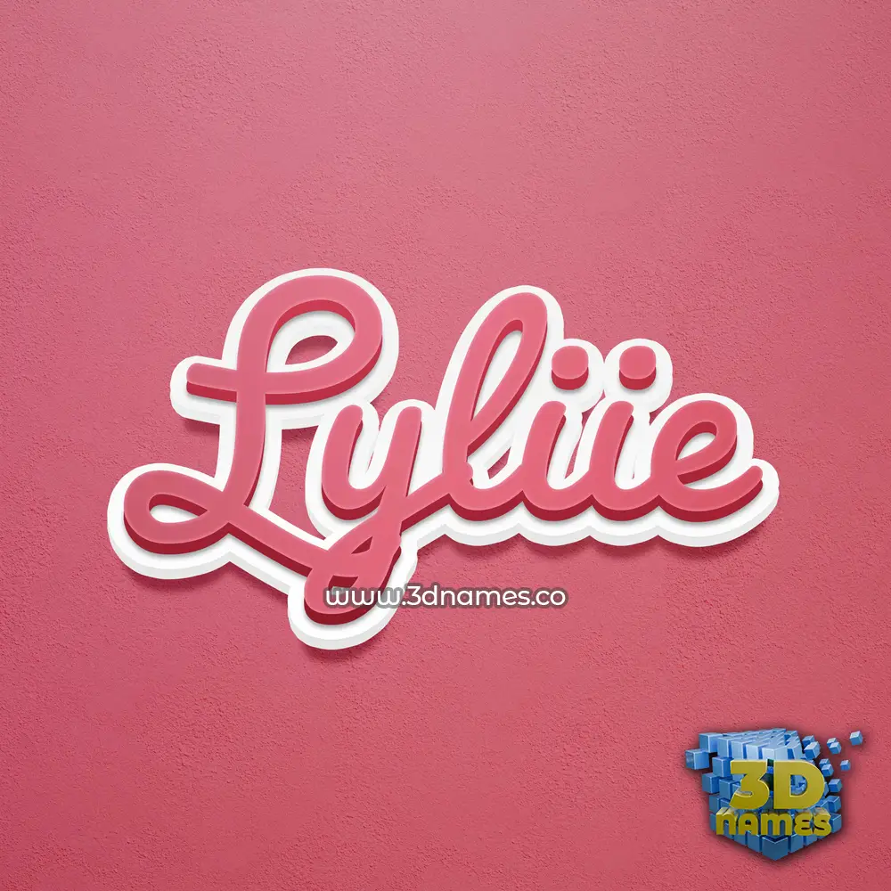 lyliie in Red Scribble style - 3D name wallpaper