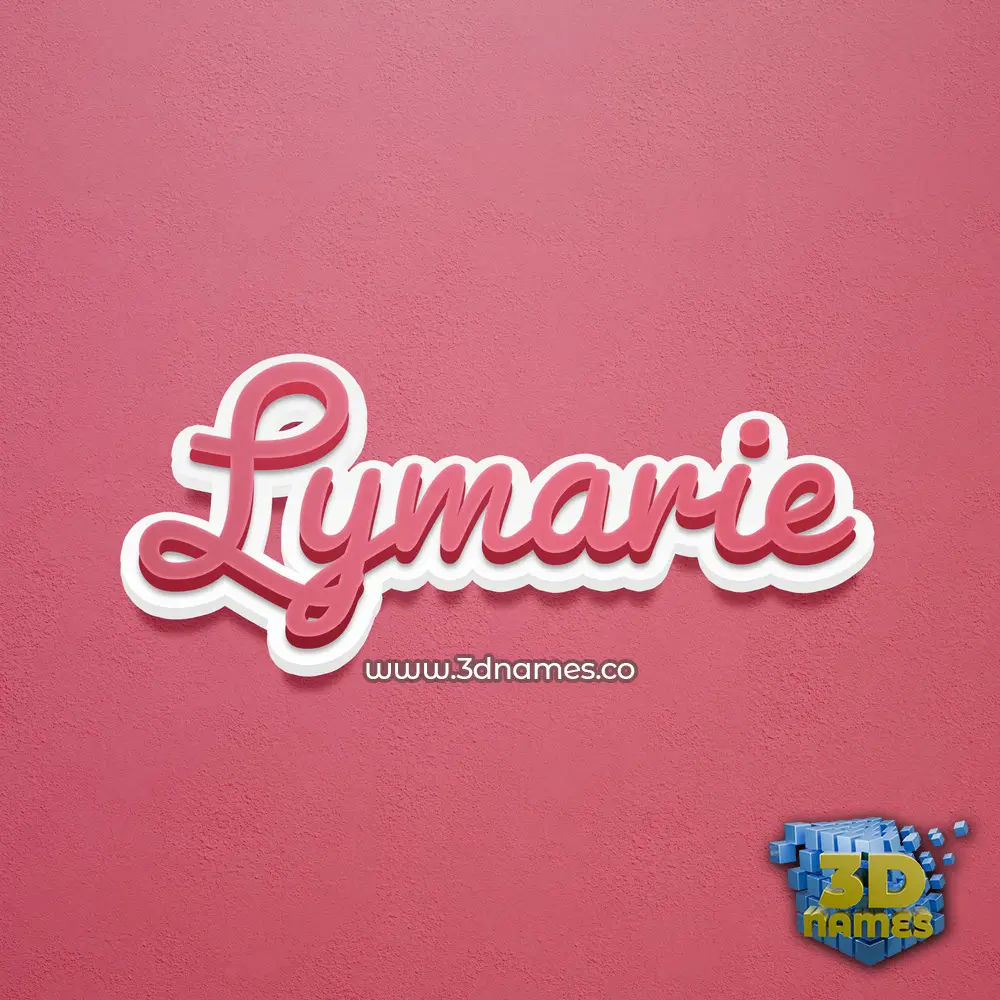 lymarie in Red Scribble style - 3D name wallpaper
