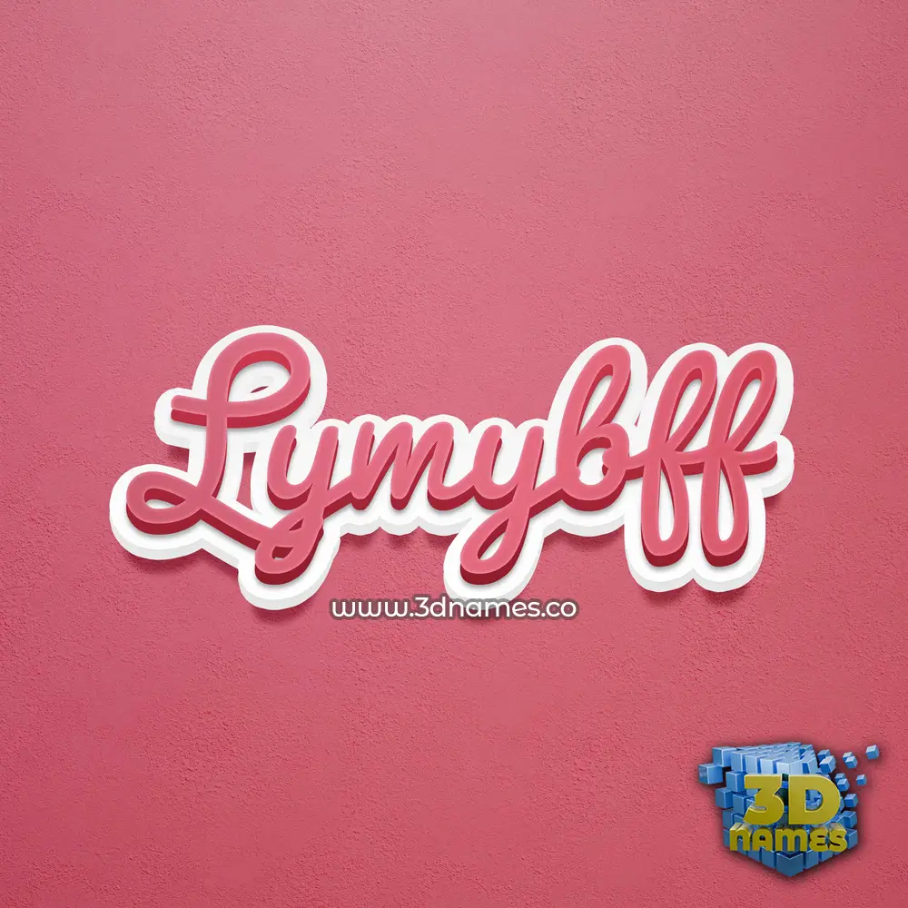 lymybff in Red Scribble style - 3D name wallpaper