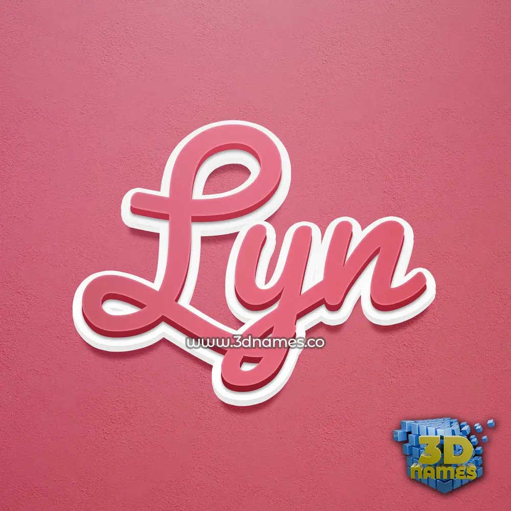 lyn in Red Scribble style - 3D name wallpaper