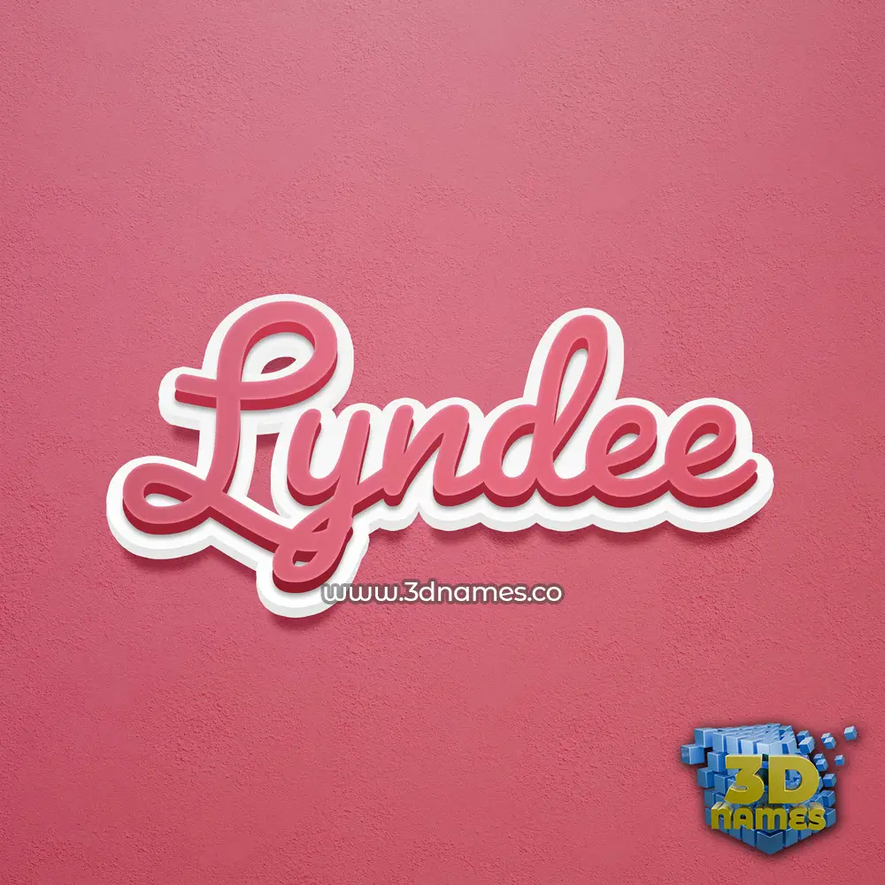 lyndee in Red Scribble style - 3D name wallpaper
