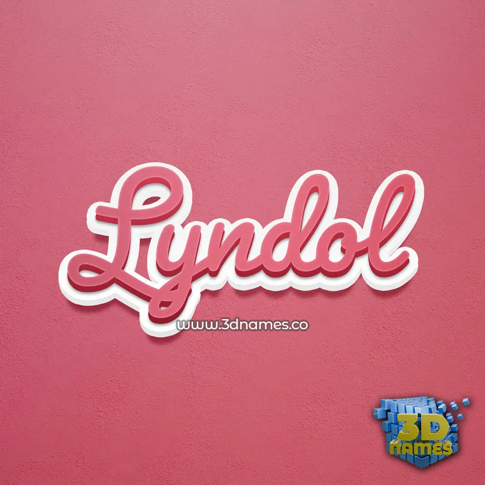 lyndol in Red Scribble style - 3D name wallpaper