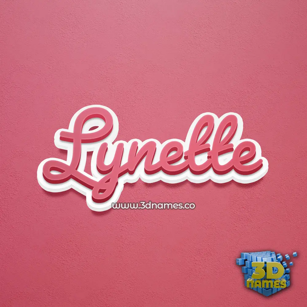 lynette in Red Scribble style - 3D name wallpaper