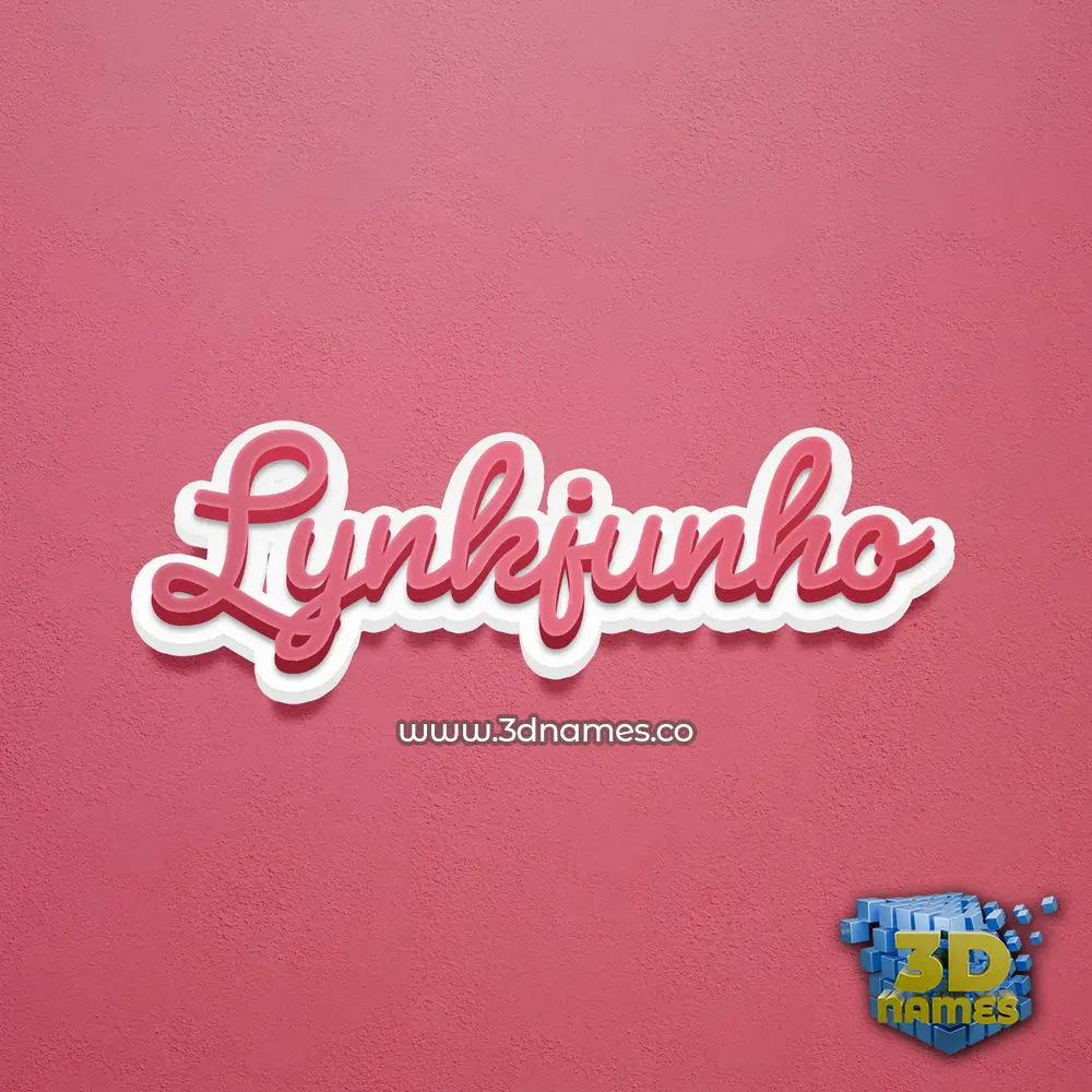 lynkjunho in Red Scribble style - 3D name wallpaper