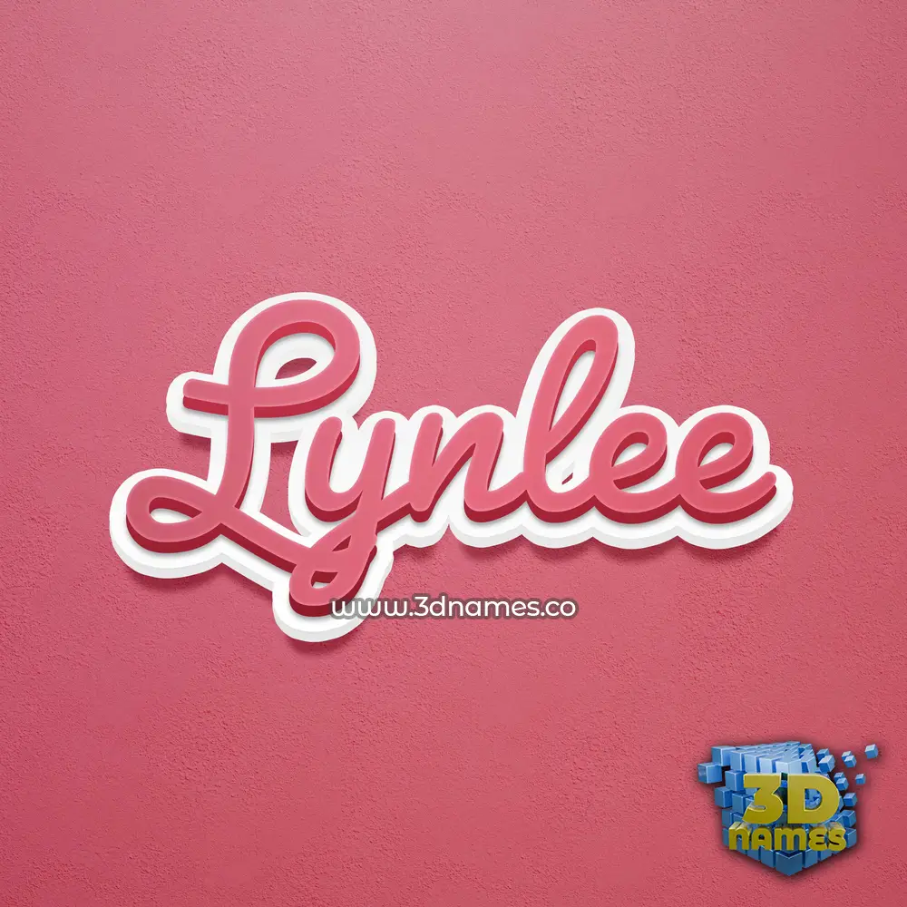lynlee in Red Scribble style - 3D name wallpaper