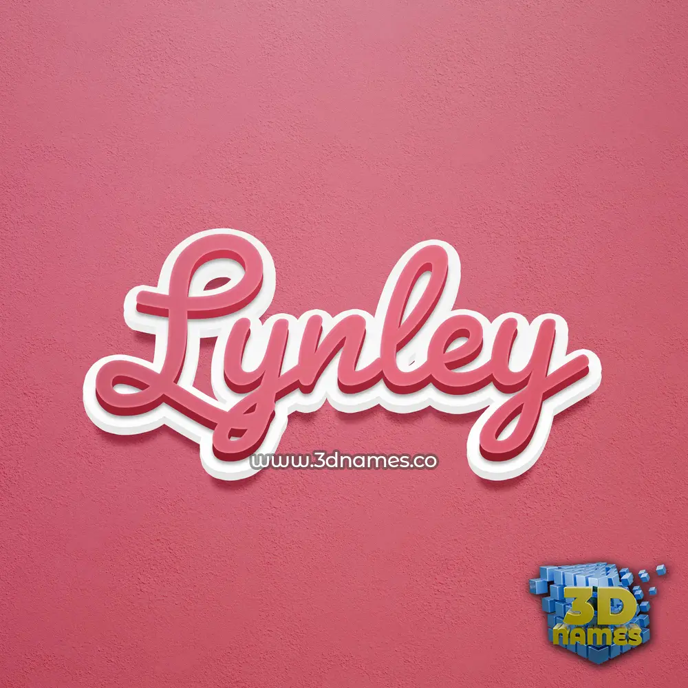 lynley in Red Scribble style - 3D name wallpaper