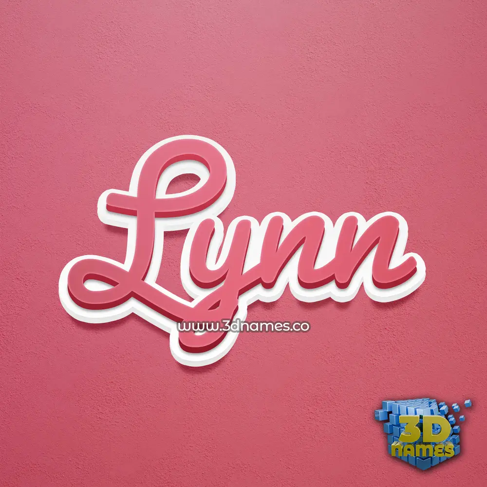 lynn in Red Scribble style - 3D name wallpaper